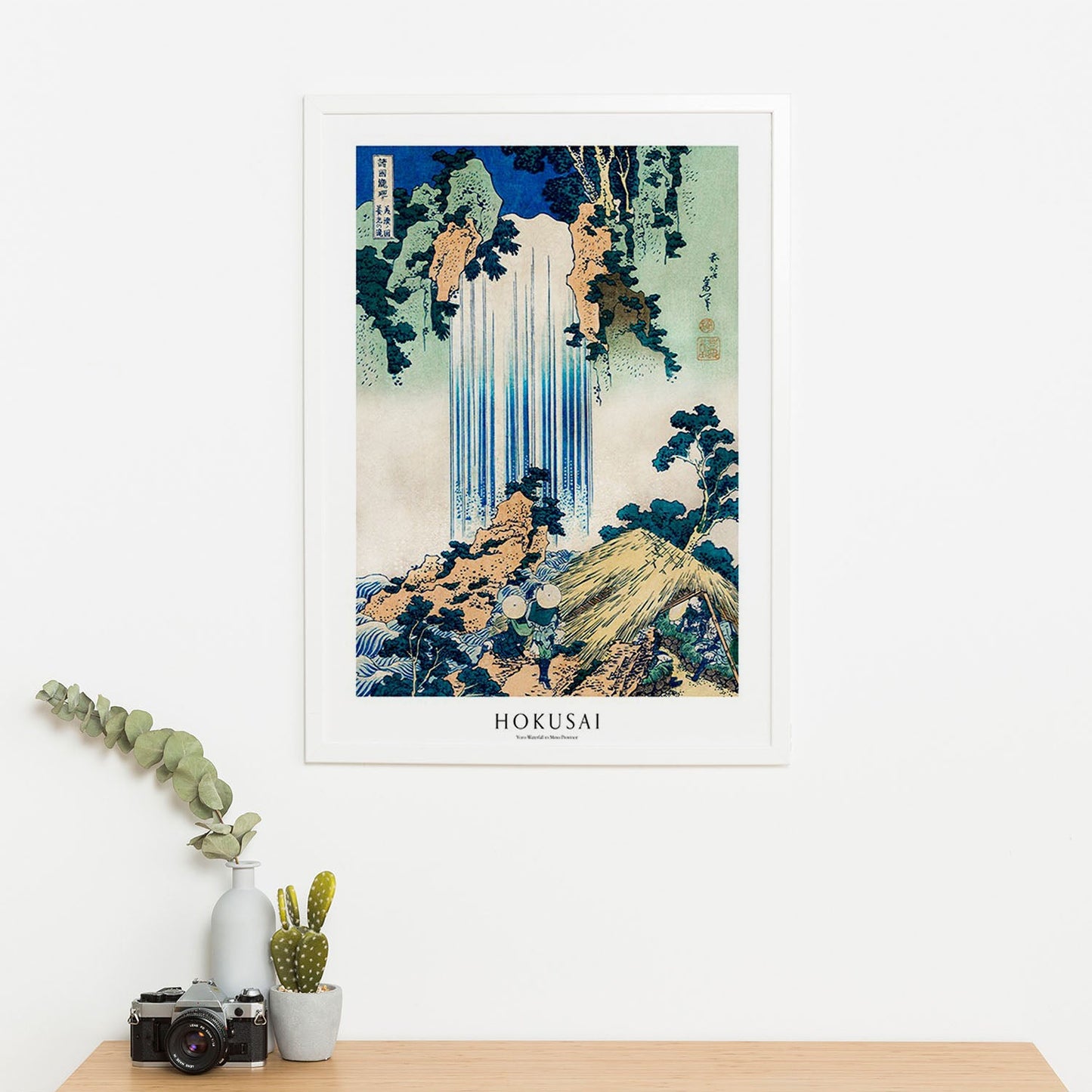 Wes Co Gallery Poster Yoro Waterfall Profile by Katsushika Hokusai 16 x 20" Home Goods - Artist Edge to edge Art Print