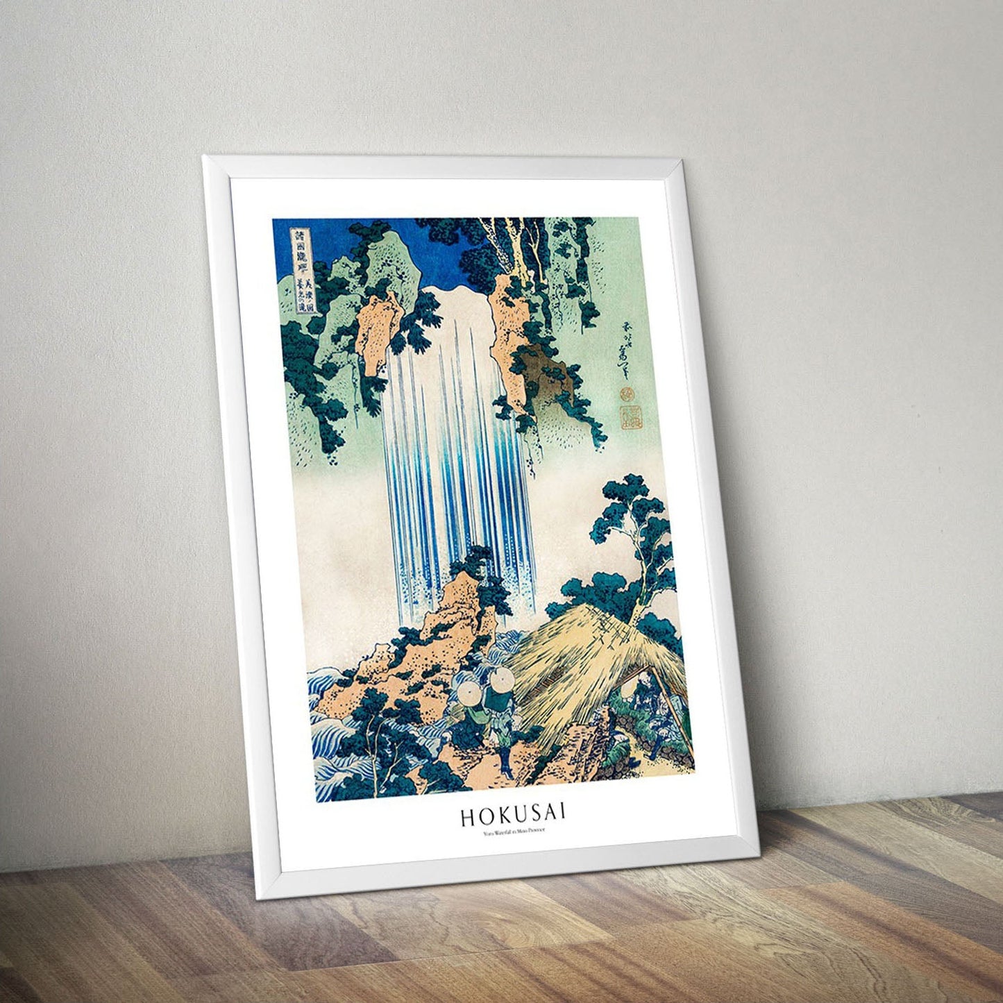 Wes Co Gallery Poster Yoro Waterfall Profile by Katsushika Hokusai 16 x 20" Home Goods - Artist Edge to edge Art Print