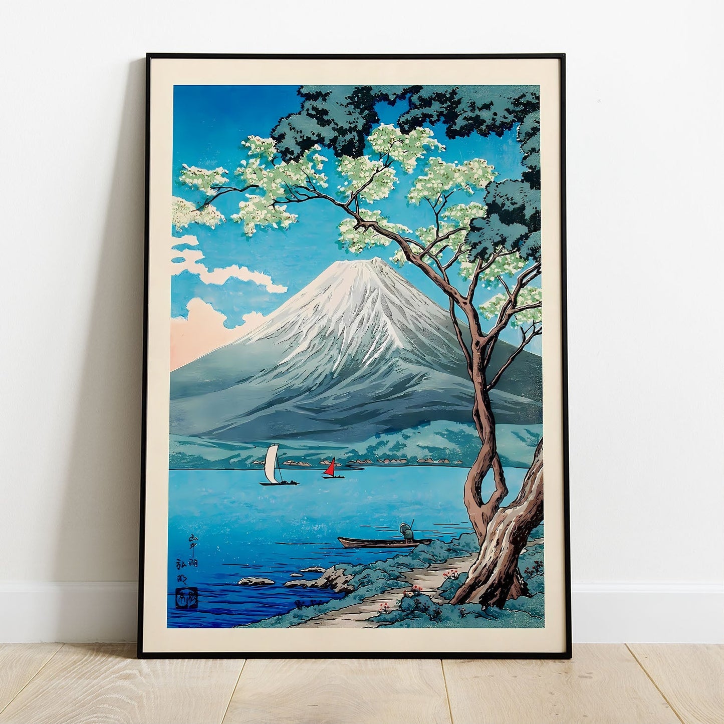 Wes Co Gallery Poster Mount Fuji from Lake Yamanaka by Hiroaki Takahashi 8 x 10" Home Goods - Artist Edge to edge Art Print