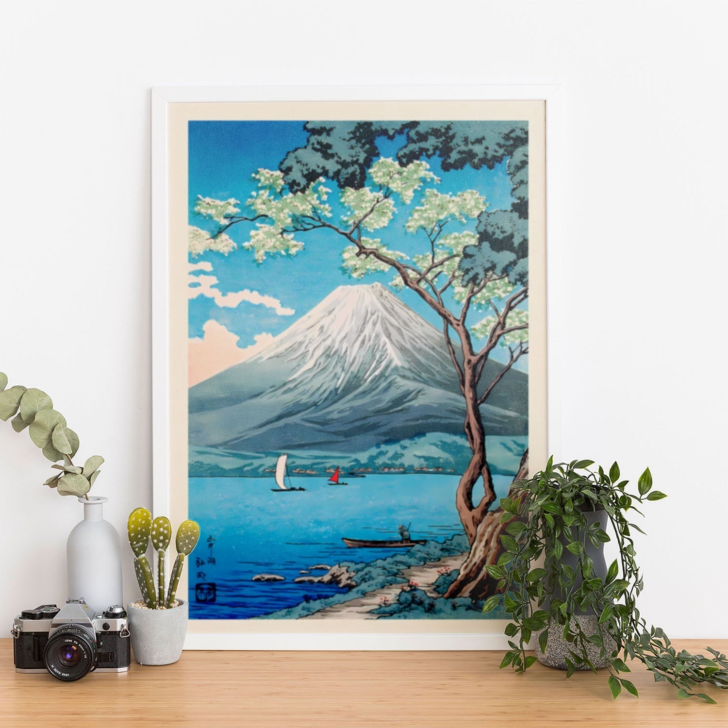 Wes Co Gallery Poster Mount Fuji from Lake Yamanaka by Hiroaki Takahashi 12 x 16" Home Goods - Artist Edge to edge Art Print