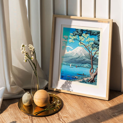 Wes Co Gallery Poster Mount Fuji from Lake Yamanaka by Hiroaki Takahashi 5 x 7" Home Goods - Artist Edge to edge Art Print