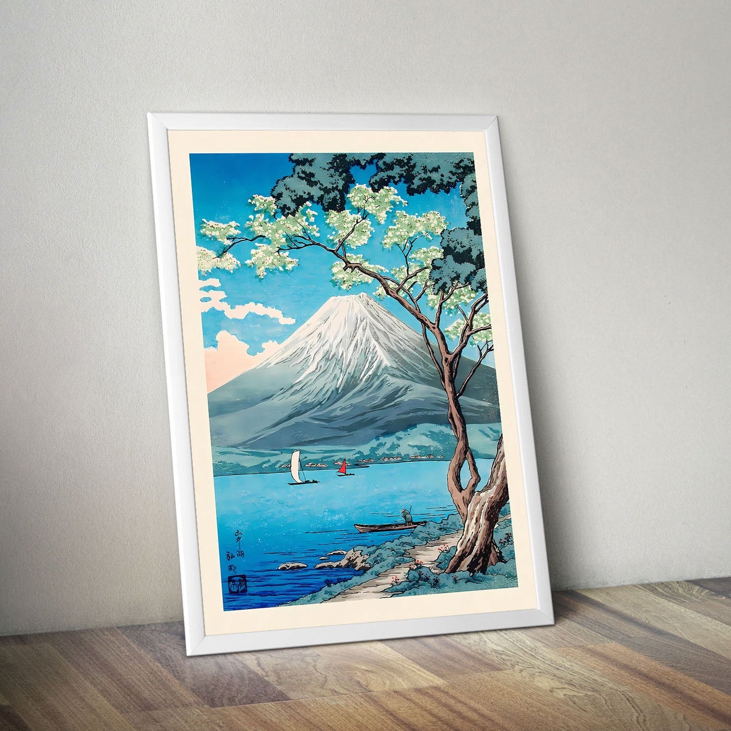 Wes Co Gallery Poster Mount Fuji from Lake Yamanaka by Hiroaki Takahashi 16 x 20" Home Goods - Artist Edge to edge Art Print