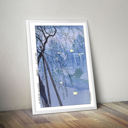 Wes Co Gallery Poster Japan at night by Shiro 16 x 20" Home Goods - Artist Edge to edge Art Print