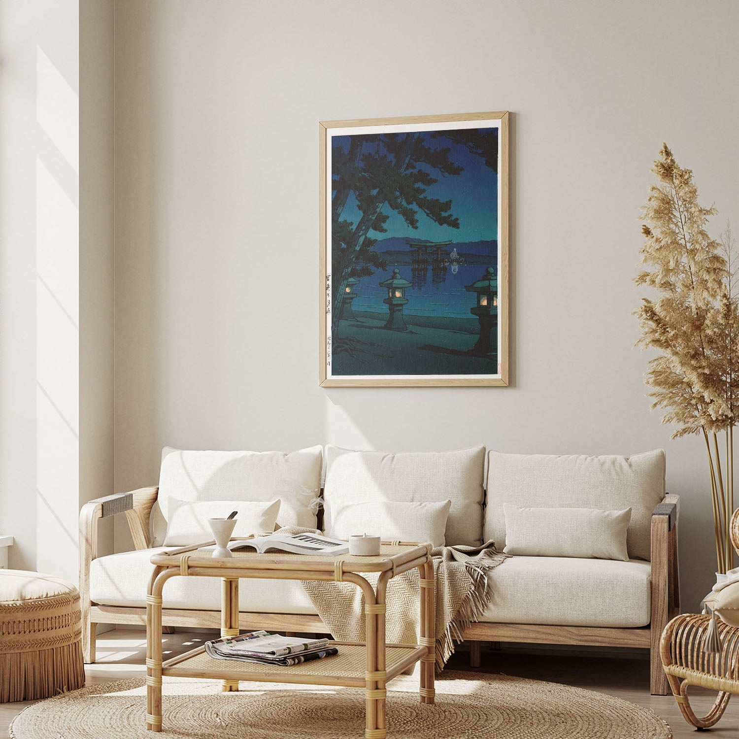 Wes Co Gallery Poster Torii Gate at Miyajima by Kawase Hasui 12 x 16" Home Goods - Artist Edge to edge Art Print