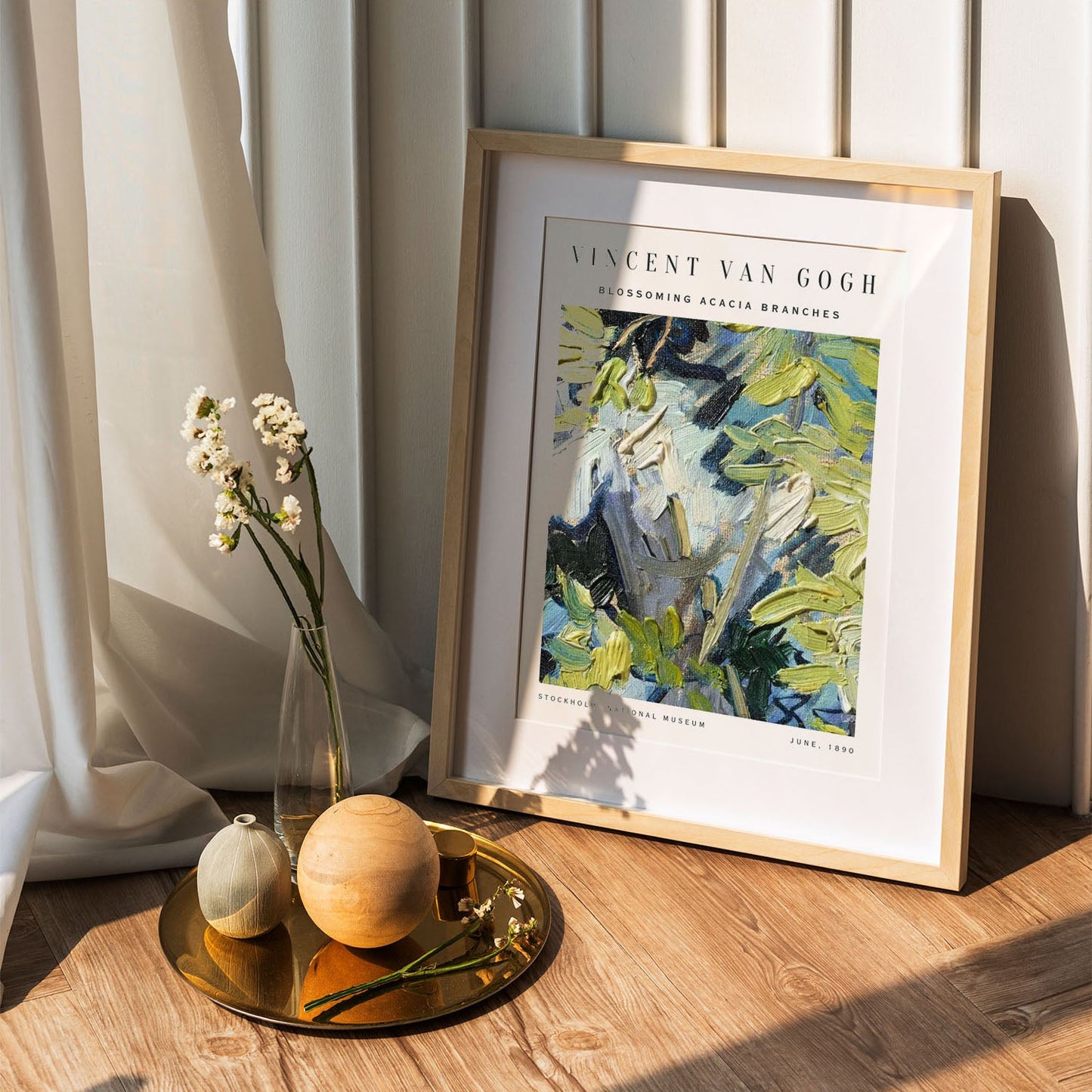 Wes Co Gallery Poster Blossoming Acacia Branches by Vincent Van Gogh 5 x 7" Home Goods - Artist Edge to edge Art Print