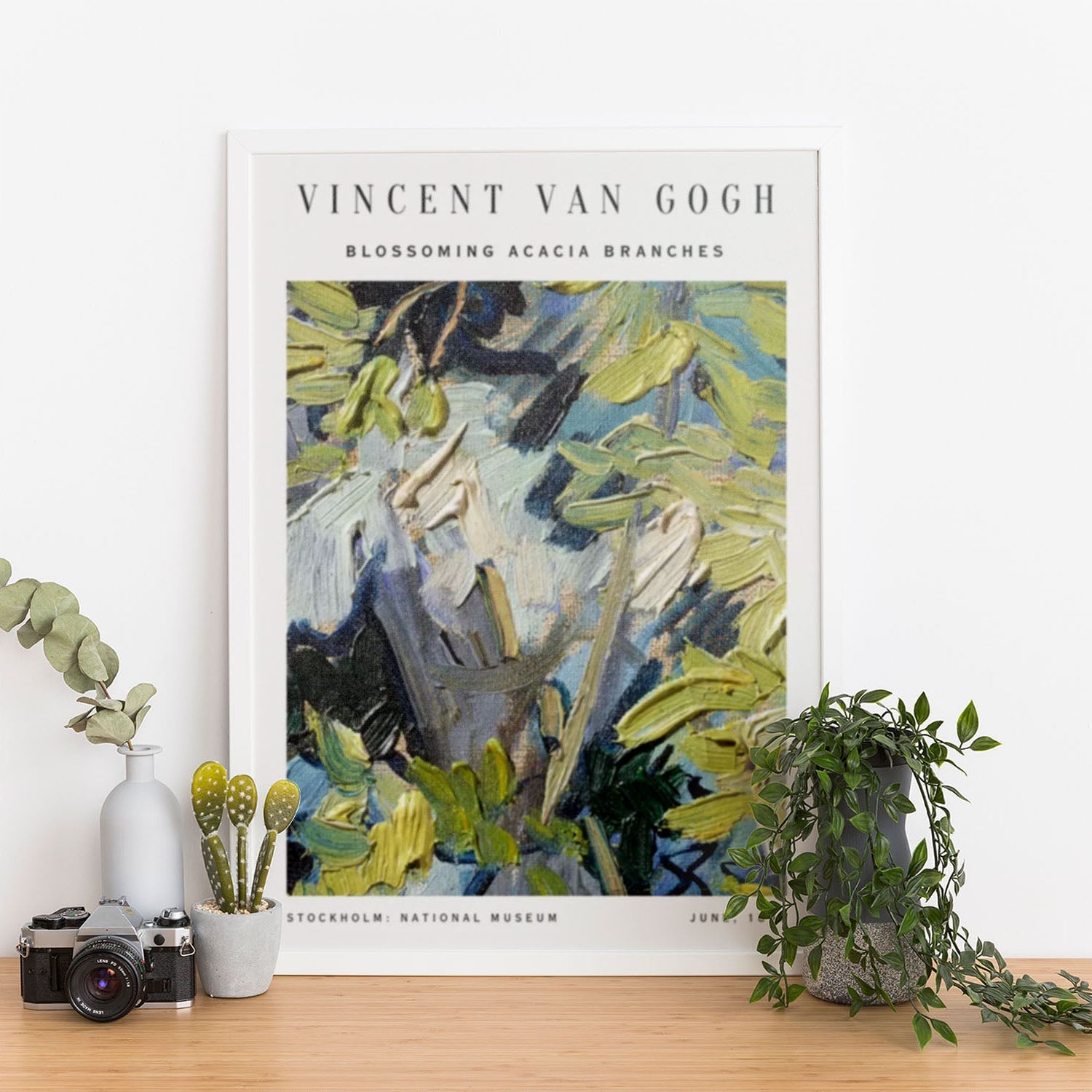 Wes Co Gallery Poster Blossoming Acacia Branches by Vincent Van Gogh 12 x 16" Home Goods - Artist Edge to edge Art Print