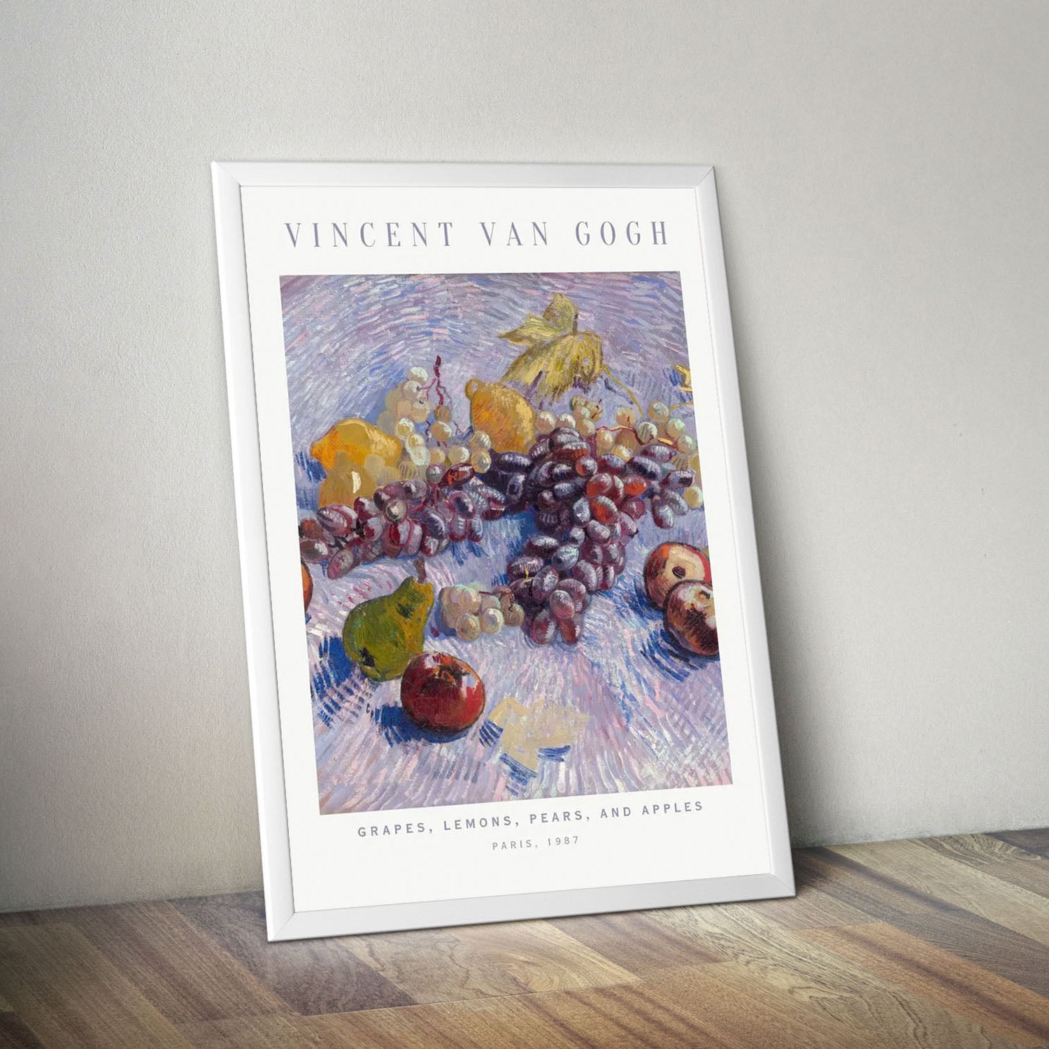 Wes Co Gallery Poster Grapes, Lemon, Pears and Apple by Vincent Van Gogh 16 x 20" Home Goods - Artist Edge to edge Art Print