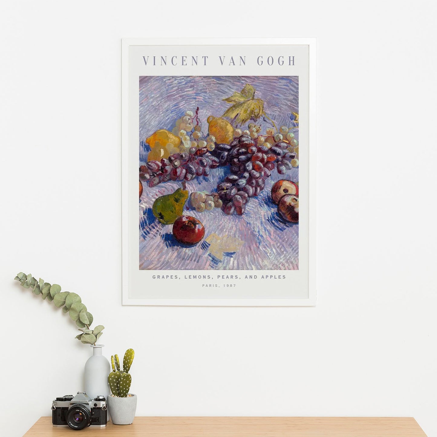 Wes Co Gallery Poster Grapes, Lemon, Pears and Apple by Vincent Van Gogh 16 x 20" Home Goods - Artist Edge to edge Art Print