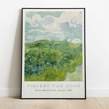 Wes Co Gallery Poster Green What Fields Auvers by Vincent Van Gogh 8 x 10" Home Goods - Artist Edge to edge Art Print