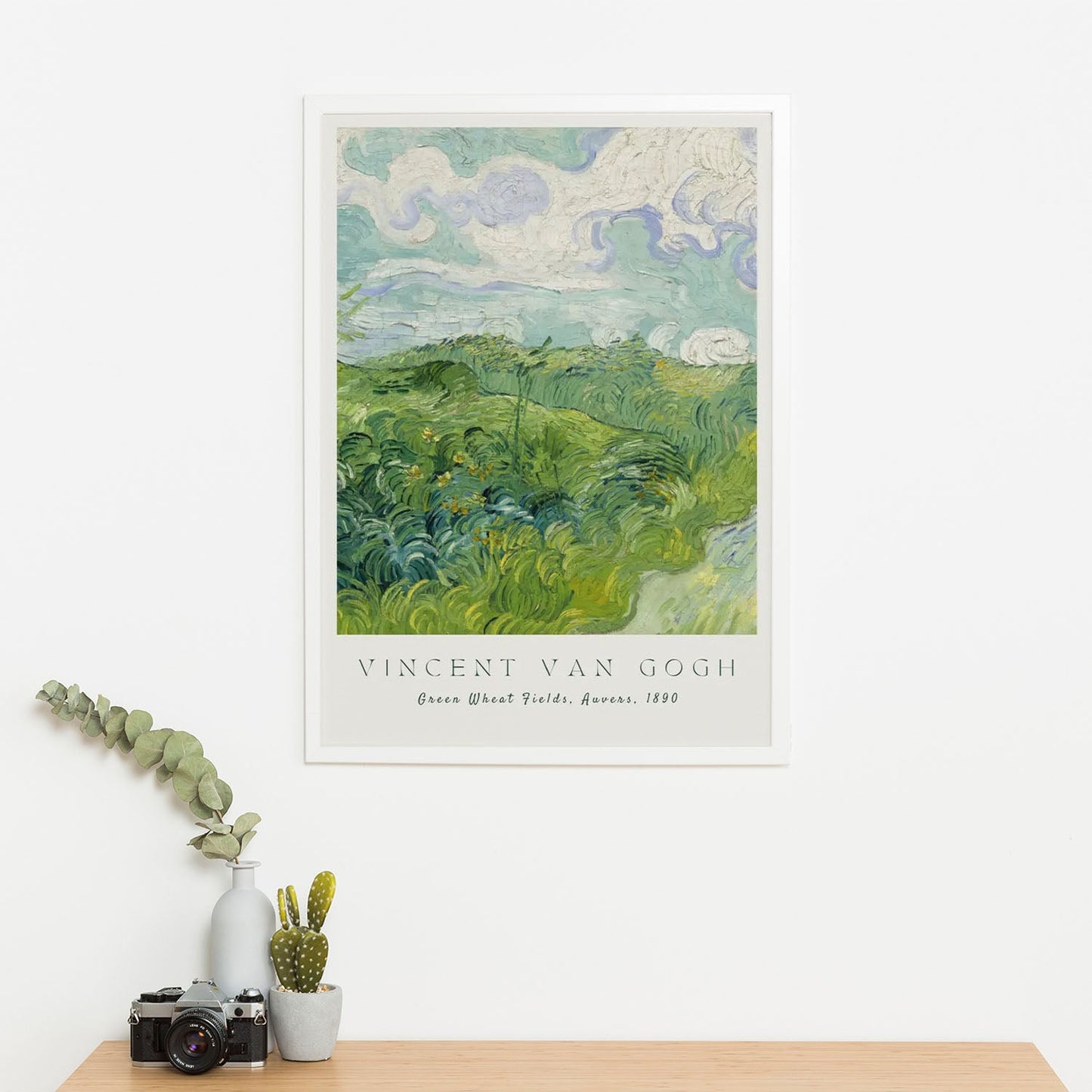 Wes Co Gallery Poster Green What Fields Auvers by Vincent Van Gogh 16 x 20" Home Goods - Artist Edge to edge Art Print