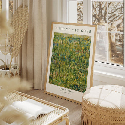 Wes Co Gallery Poster Patch of Grass by Vincent Van Gogh 11 x 17" Home Goods - Artist Edge to edge Art Print