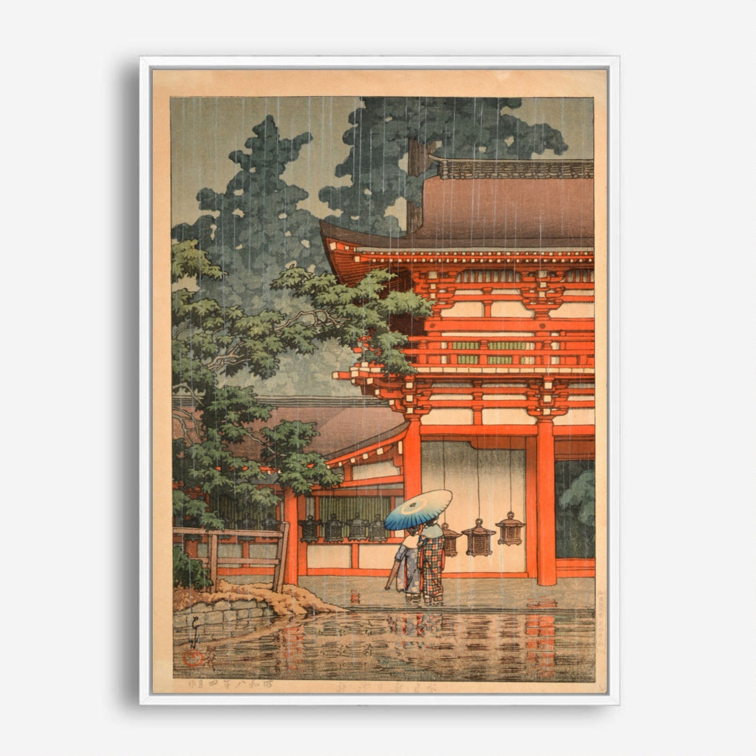 Wes Co Gallery Poster Kasuga Shrine in Nara by Kawase Hasui 5 x 7" Home Goods - Artist Edge to edge Art Print