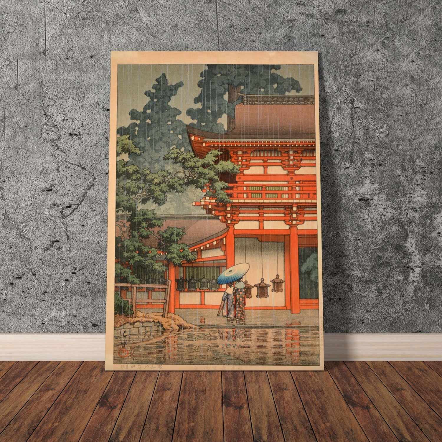 Wes Co Gallery Poster Kasuga Shrine in Nara by Kawase Hasui 11 x 17" Home Goods - Artist Edge to edge Art Print