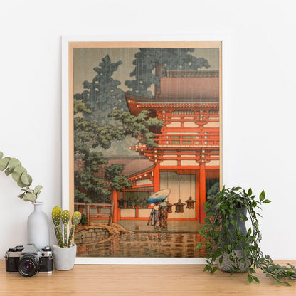 Wes Co Gallery Poster Kasuga Shrine in Nara by Kawase Hasui 12 x 16" Home Goods - Artist Edge to edge Art Print