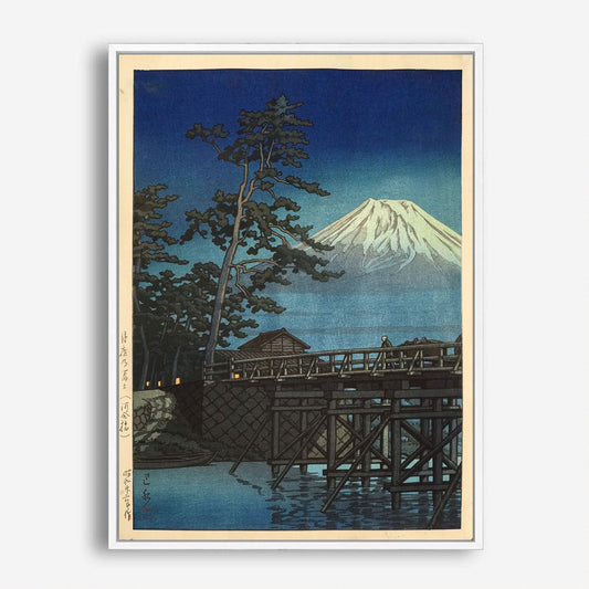 Wes Co Gallery Poster Mt Fuji Moonlight by Kawase Hasui 5 x 7" Home Goods - Artist Edge to edge Art Print