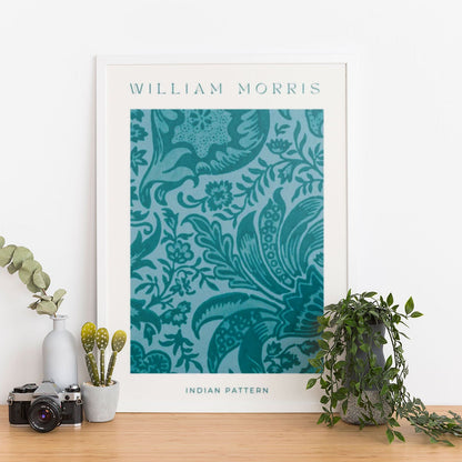 Wes Co Gallery Poster Blue Marigold by William Morris 12 x 16" Home Goods - Artist Edge to edge Art Print