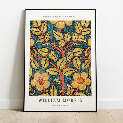 Wes Co Gallery Poster Rose Wreath by William Morris 8 x 10" Home Goods - Artist Edge to edge Art Print