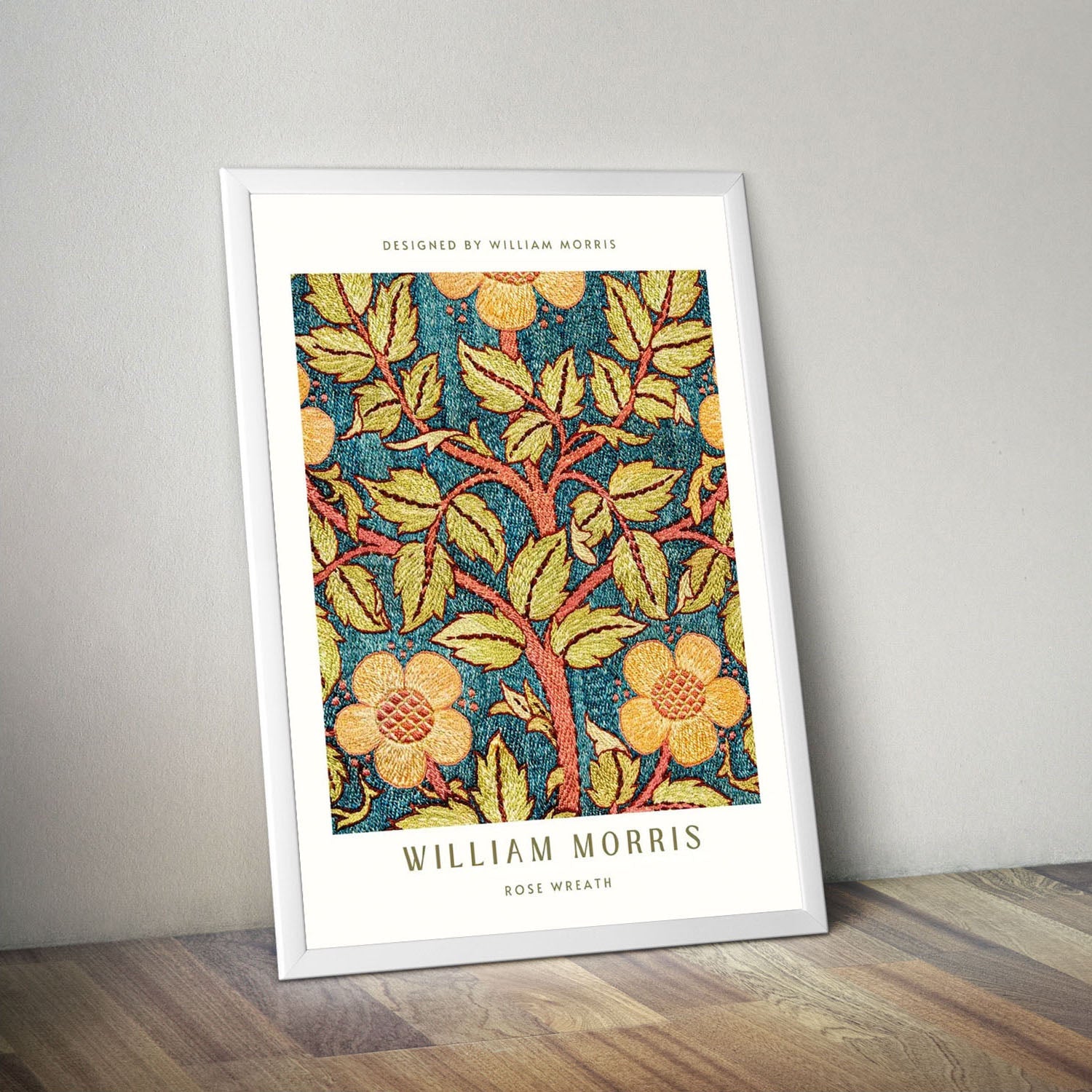 Wes Co Gallery Poster Rose Wreath by William Morris 16 x 20" Home Goods - Artist Edge to edge Art Print