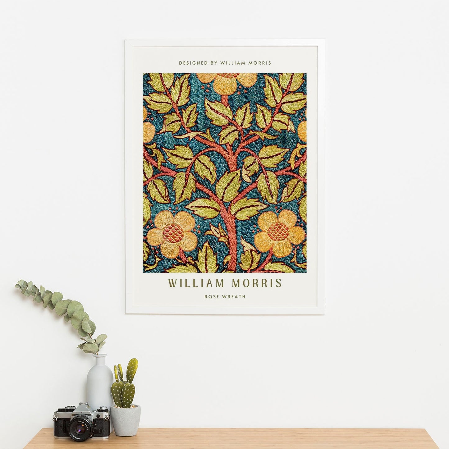 Wes Co Gallery Poster Rose Wreath by William Morris 16 x 20" Home Goods - Artist Edge to edge Art Print