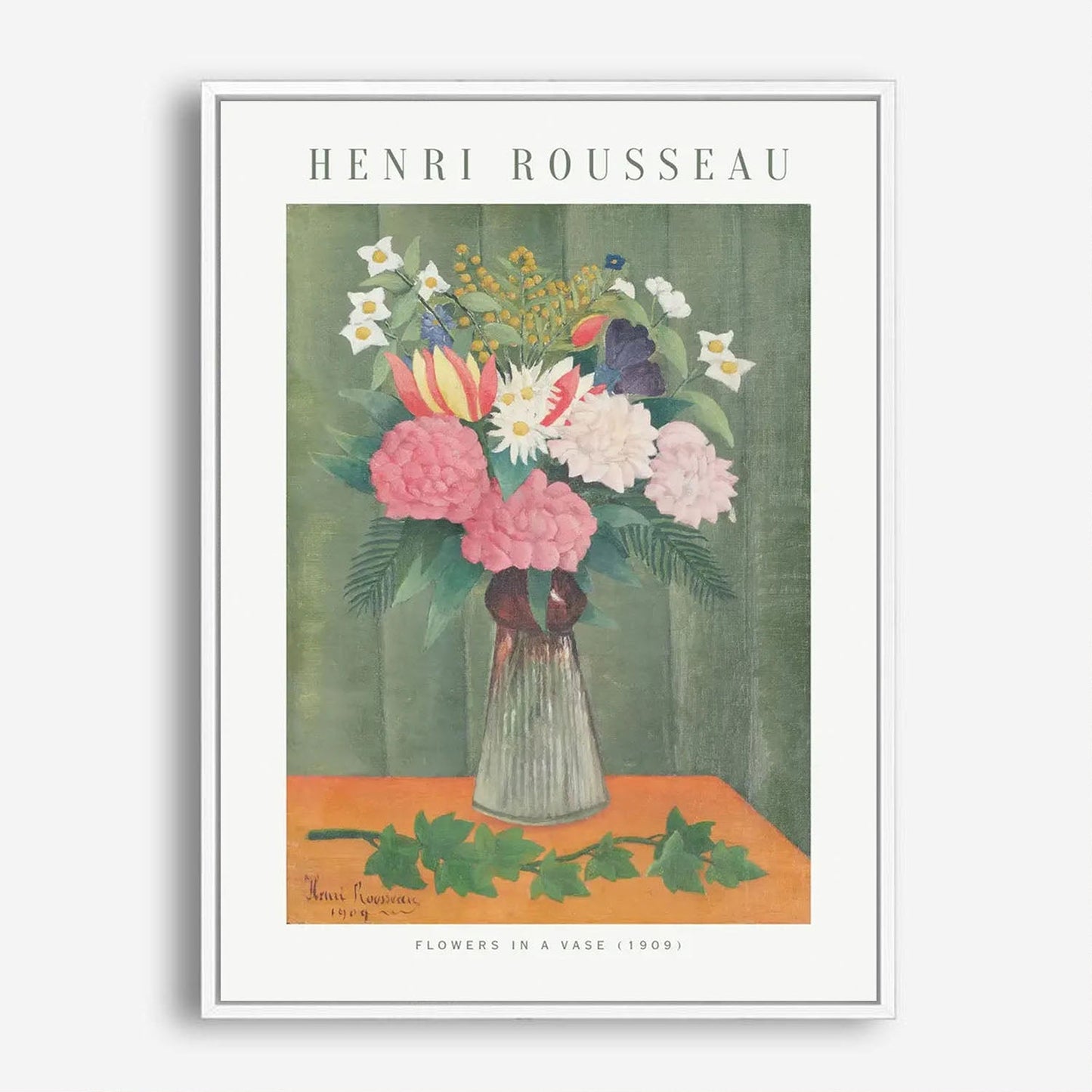 Wes Co Gallery Poster Flowers in a Vase by Henri Rousseau 5 x 7" Home Goods - Artist Edge to edge Art Print