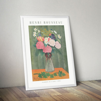 Wes Co Gallery Poster Flowers in a Vase by Henri Rousseau 16 x 20" Home Goods - Artist Edge to edge Art Print