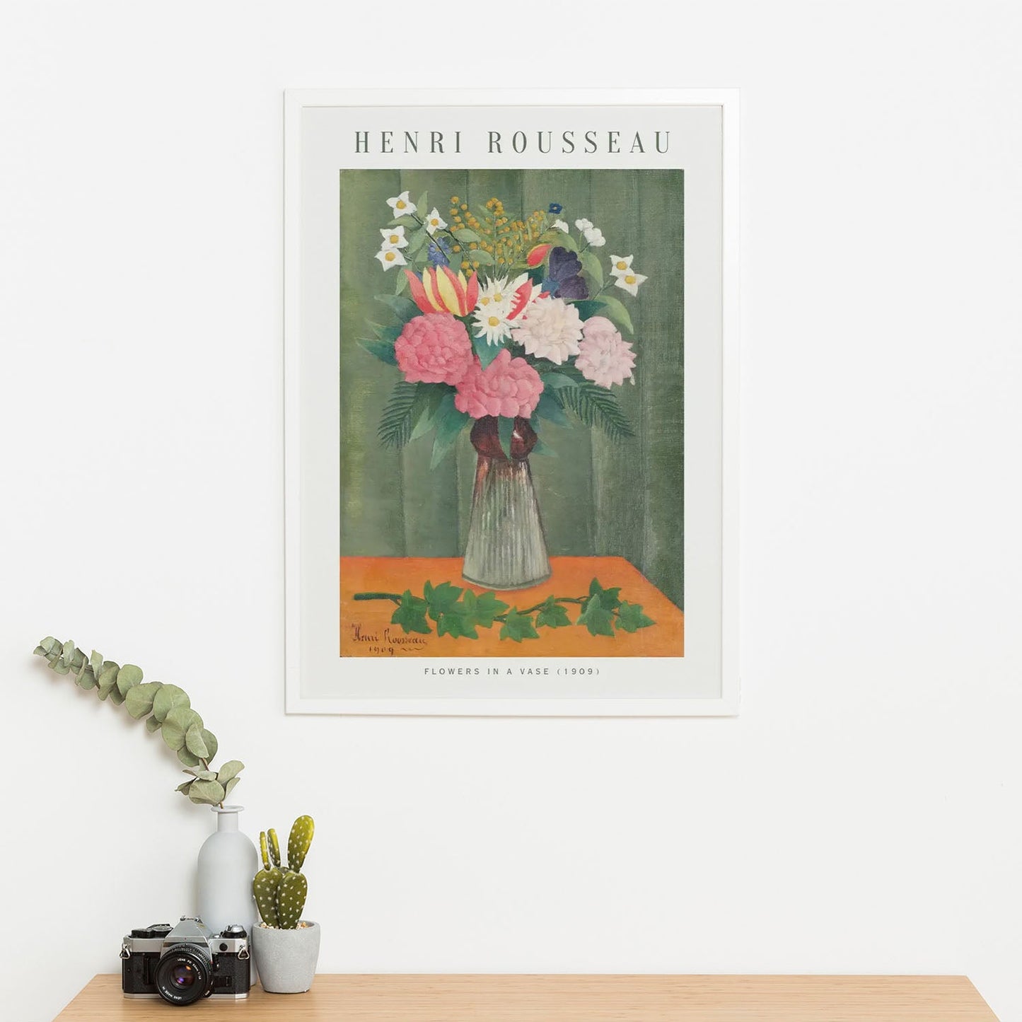 Wes Co Gallery Poster Flowers in a Vase by Henri Rousseau 16 x 20" Home Goods - Artist Edge to edge Art Print