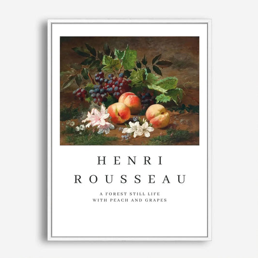 Wes Co Gallery Poster Peaches and Grapes by Henri Rousseau 5 x 7" Home Goods - Artist Edge to edge Art Print