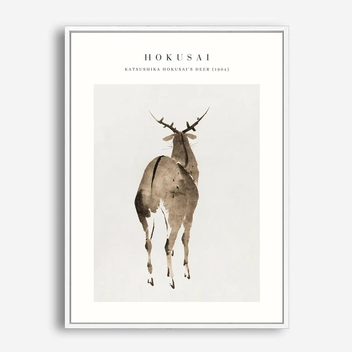 Wes Co Gallery Poster Hokusais Deer by Katsushika Hokusai 5 x 7" Home Goods - Artist Edge to edge Art Print