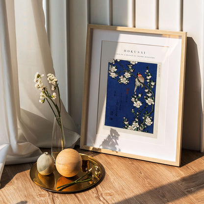 Wes Co Gallery Poster Robin on a Branch of Cherry Blossoms by Katsushika Hokusai 5 x 7" Home Goods - Artist Edge to edge Art Print