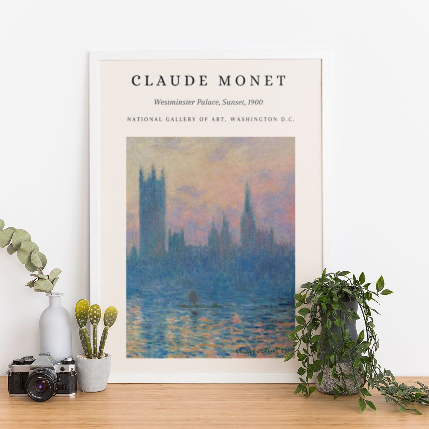 Wes Co Gallery Poster Westminster Sunset 1900 by Claude Monet 12 x 16" Home Goods - Artist Edge to edge Art Print