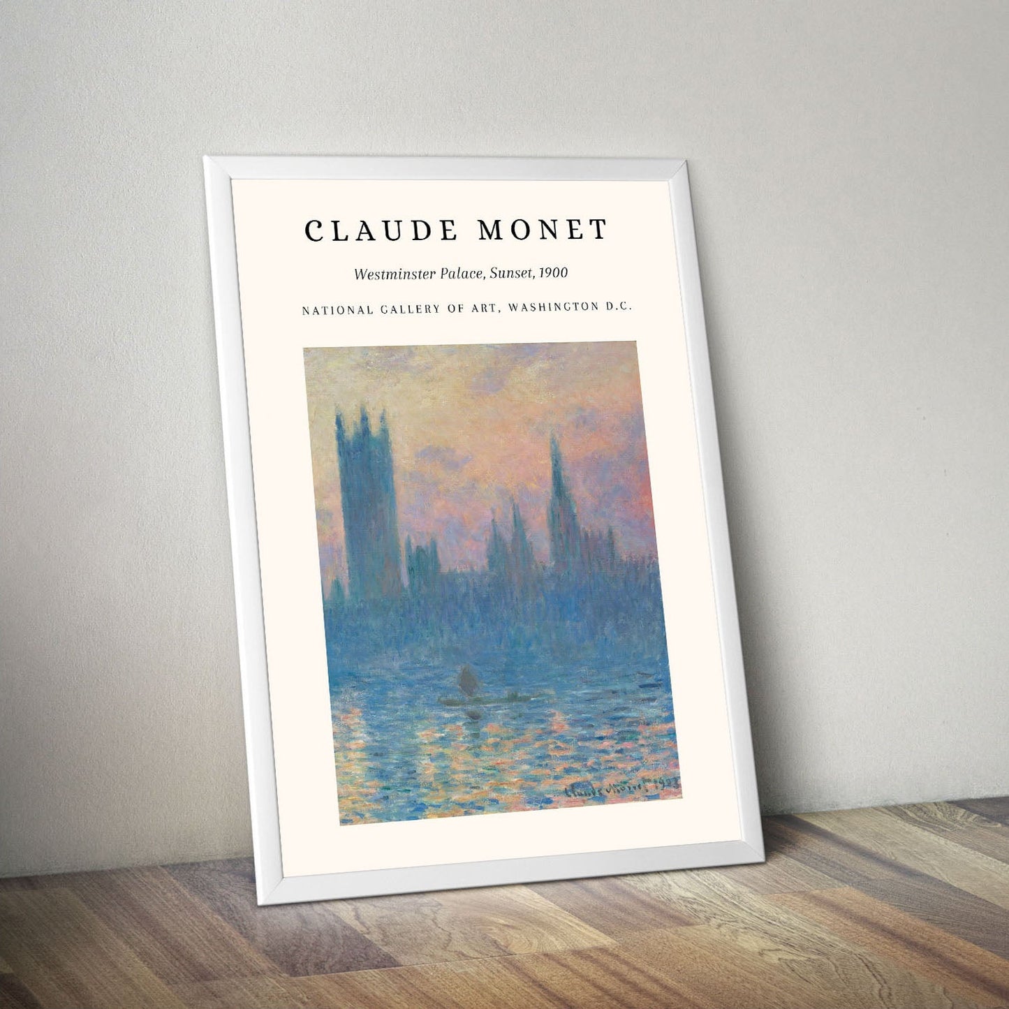 Wes Co Gallery Poster Westminster Sunset 1900 by Claude Monet 16 x 20" Home Goods - Artist Edge to edge Art Print