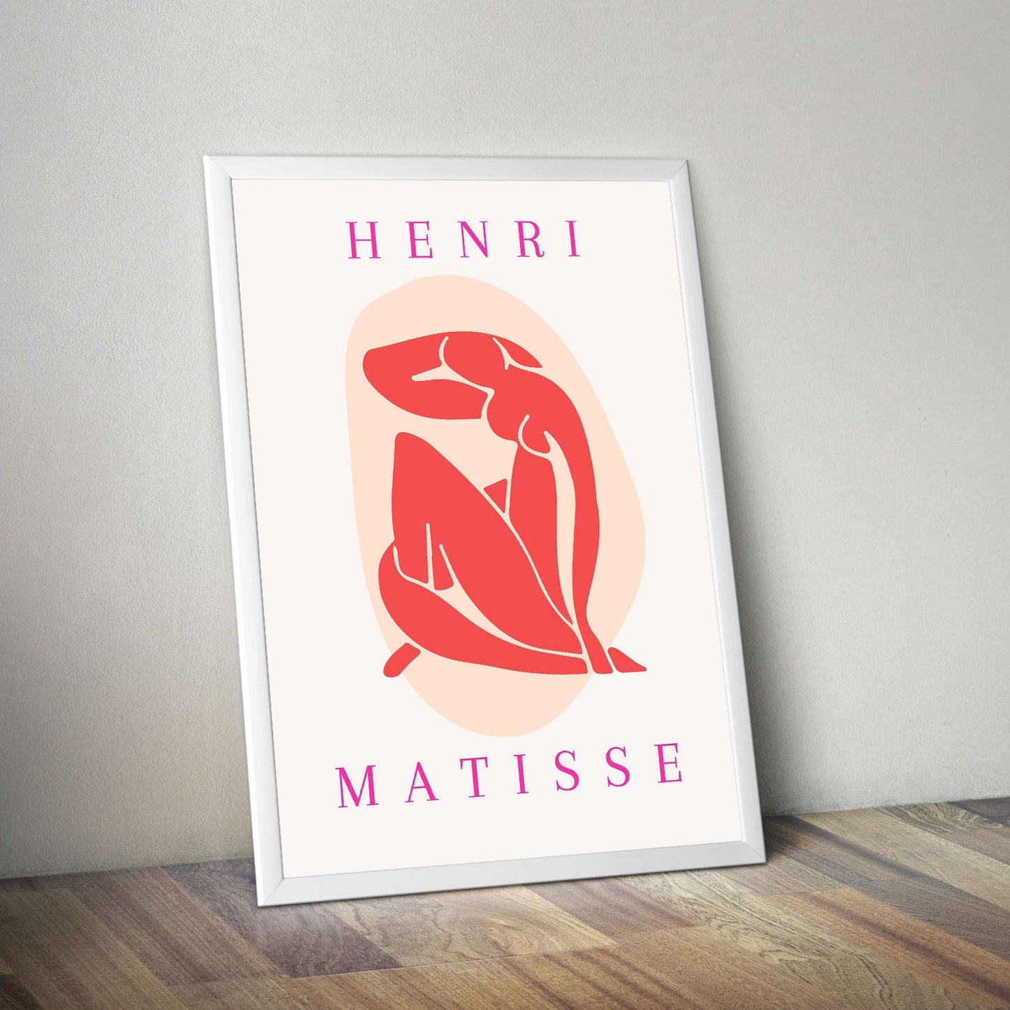 Wes Co Gallery Poster Red Silhouette Paper Cutouts by Henri Matisse 16 x 20" Home Goods - Artist Edge to edge Art Print