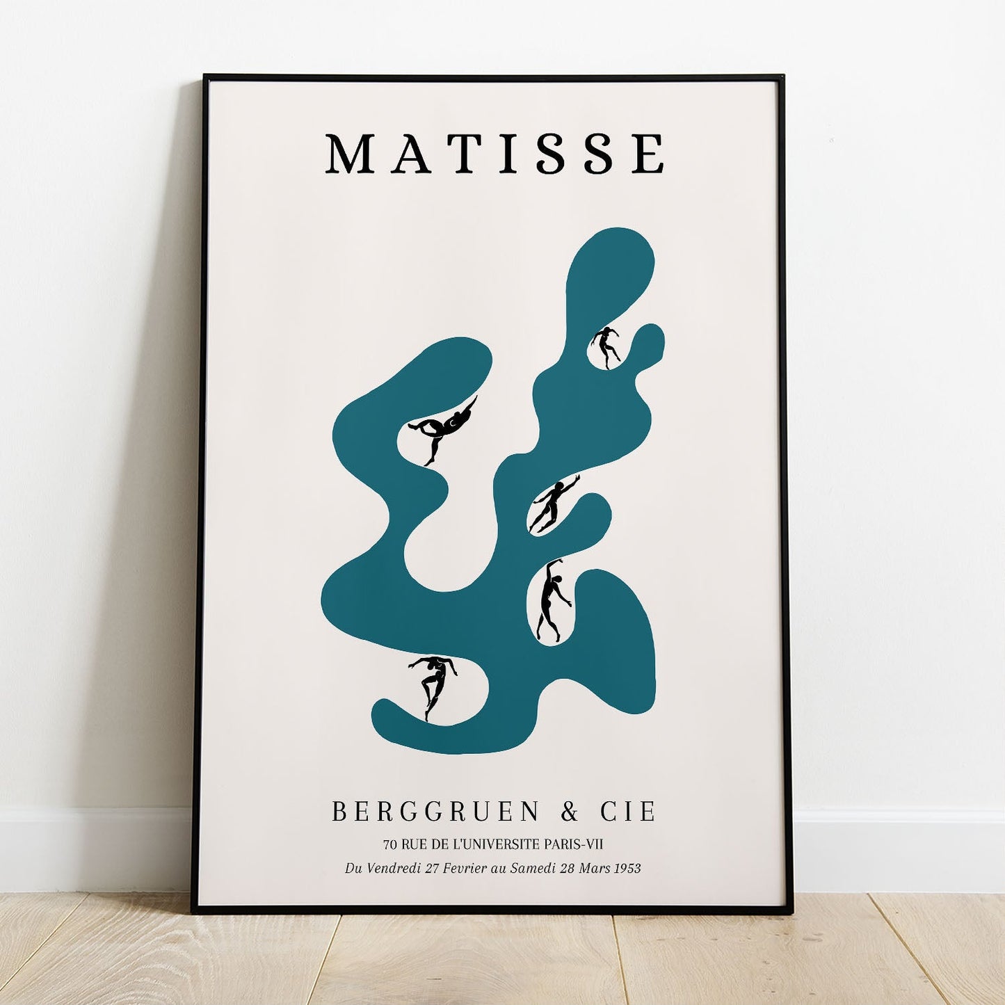 Wes Co Gallery Poster Blue Movement Paris Exhibition by Henri Matisse 8 x 10" Home Goods - Artist Edge to edge Art Print