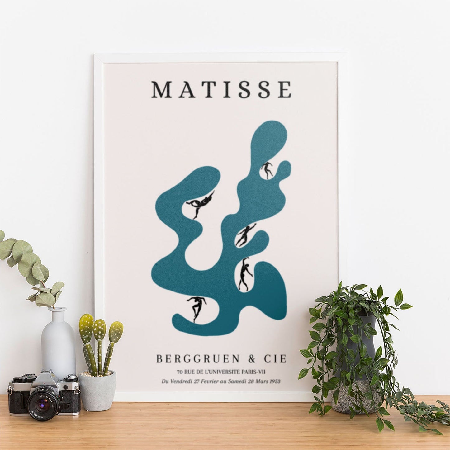 Wes Co Gallery Poster Blue Movement Paris Exhibition by Henri Matisse 12 x 16" Home Goods - Artist Edge to edge Art Print