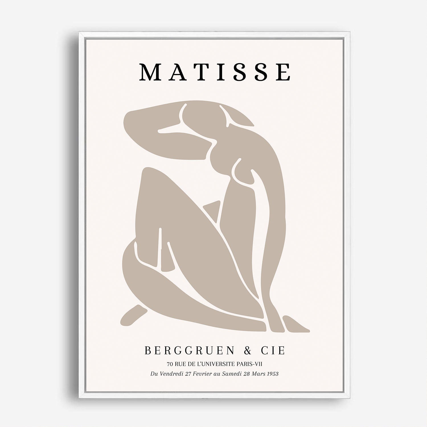 Wes Co Gallery Poster Brown Dance Silhouette by Henri Matisse 5 x 7" Home Goods - Artist Edge to edge Art Print