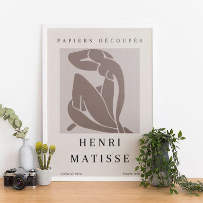 Wes Co Gallery Poster Soft Silhouette Style by Henri Matisse 12 x 16" Home Goods - Artist Edge to edge Art Print