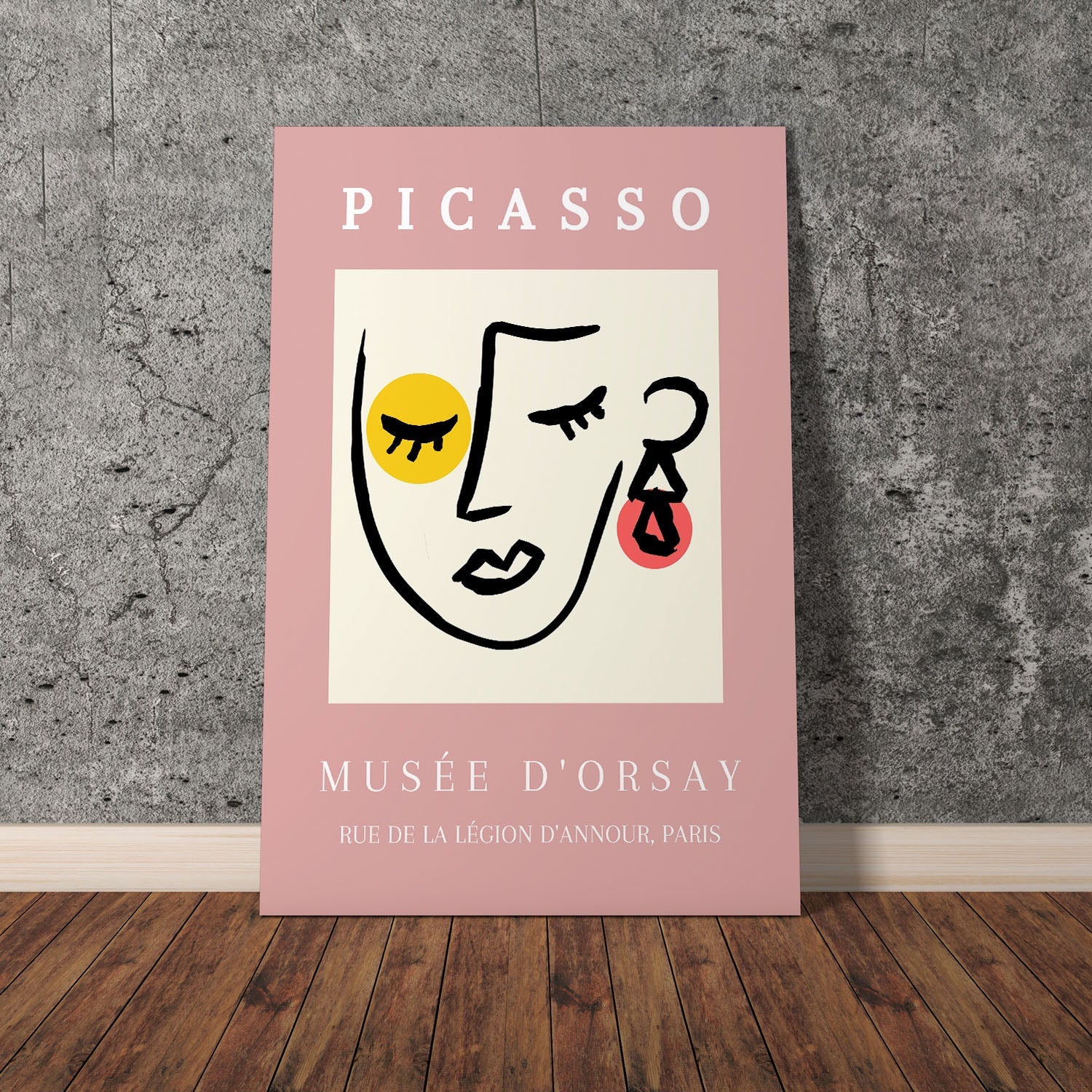 Wes Co Gallery Poster Femme Minimalist Musee d’Orsay by Picasso 8 x 10" Home Goods - Artist Edge to edge Art Print