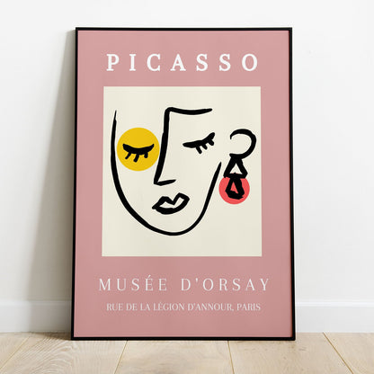 Wes Co Gallery Poster Femme Minimalist Musee d’Orsay by Picasso 8 x 10" Home Goods - Artist Edge to edge Art Print