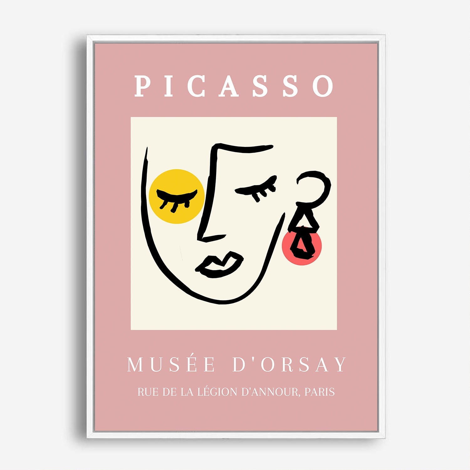 Wes Co Gallery Poster Femme Minimalist Musee d’Orsay by Picasso 16 x 20" Home Goods - Artist Edge to edge Art Print