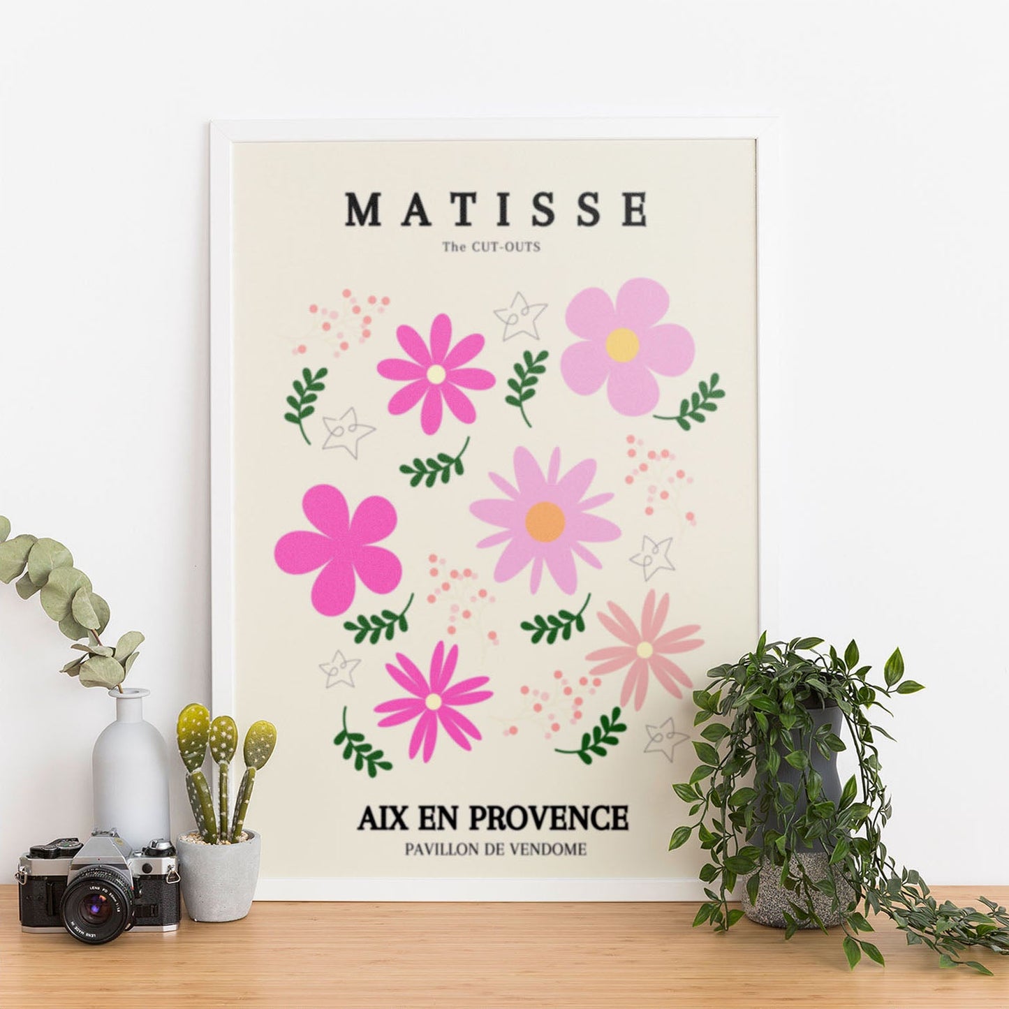 Wes Co Gallery Poster Pink Florals Provence by Henri Matisse 12 x 16" Home Goods - Artist Edge to edge Art Print