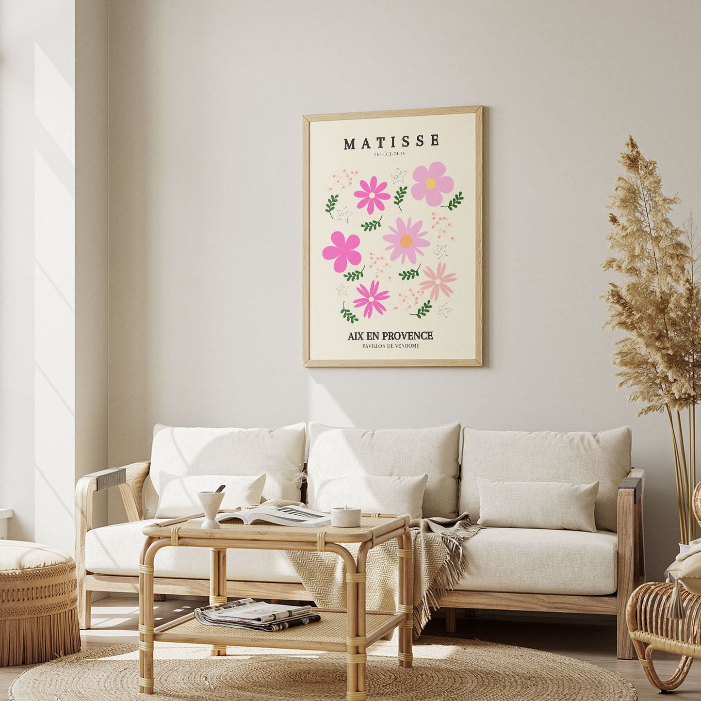 Wes Co Gallery Poster Pink Florals Provence by Henri Matisse 12 x 16" Home Goods - Artist Edge to edge Art Print