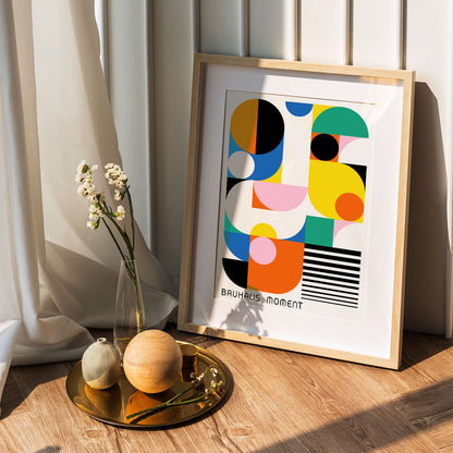 Wes Co Gallery Poster Bauhaus Abstract Geometric 5 x 7" Home Goods - Artist Edge to edge Art Print