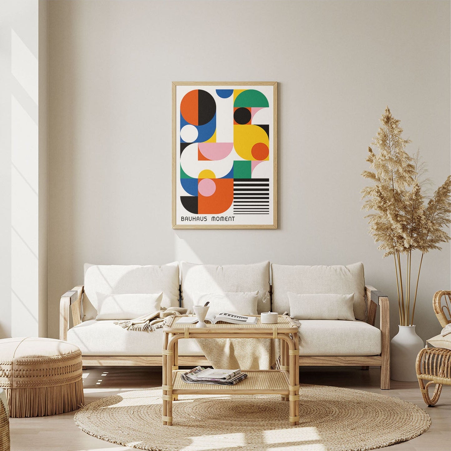 Wes Co Gallery Poster Bauhaus Abstract Geometric 8 x 10" Home Goods - Artist Edge to edge Art Print