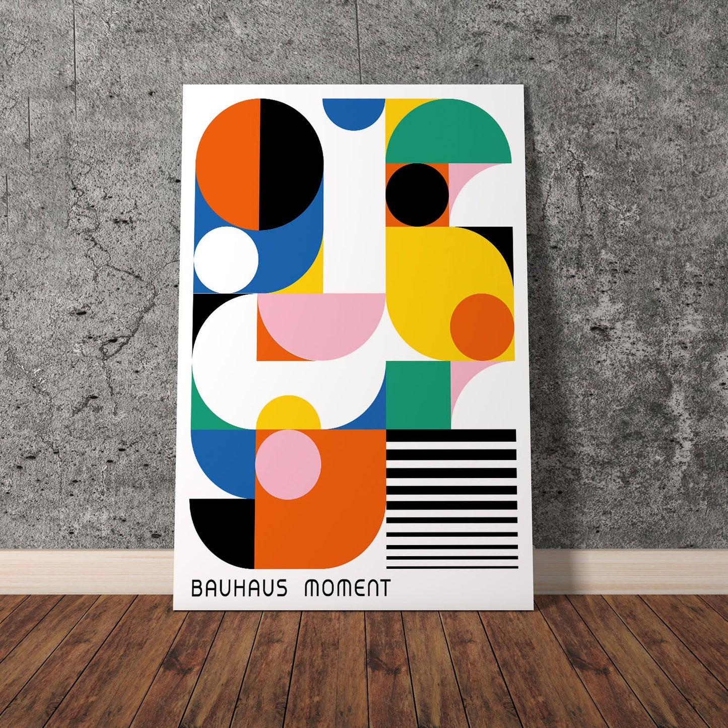 Wes Co Gallery Poster Bauhaus Abstract Geometric 11 x 17" Home Goods - Artist Edge to edge Art Print