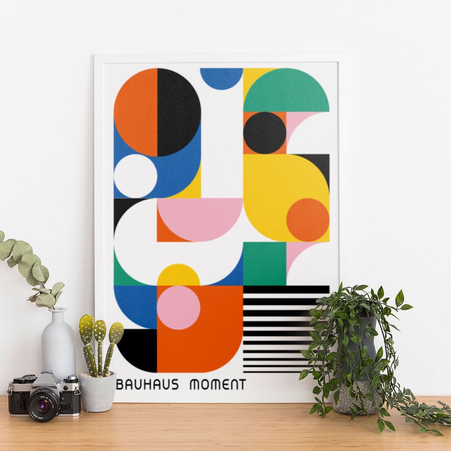 Wes Co Gallery Poster Bauhaus Abstract Geometric 12 x 16" Home Goods - Artist Edge to edge Art Print