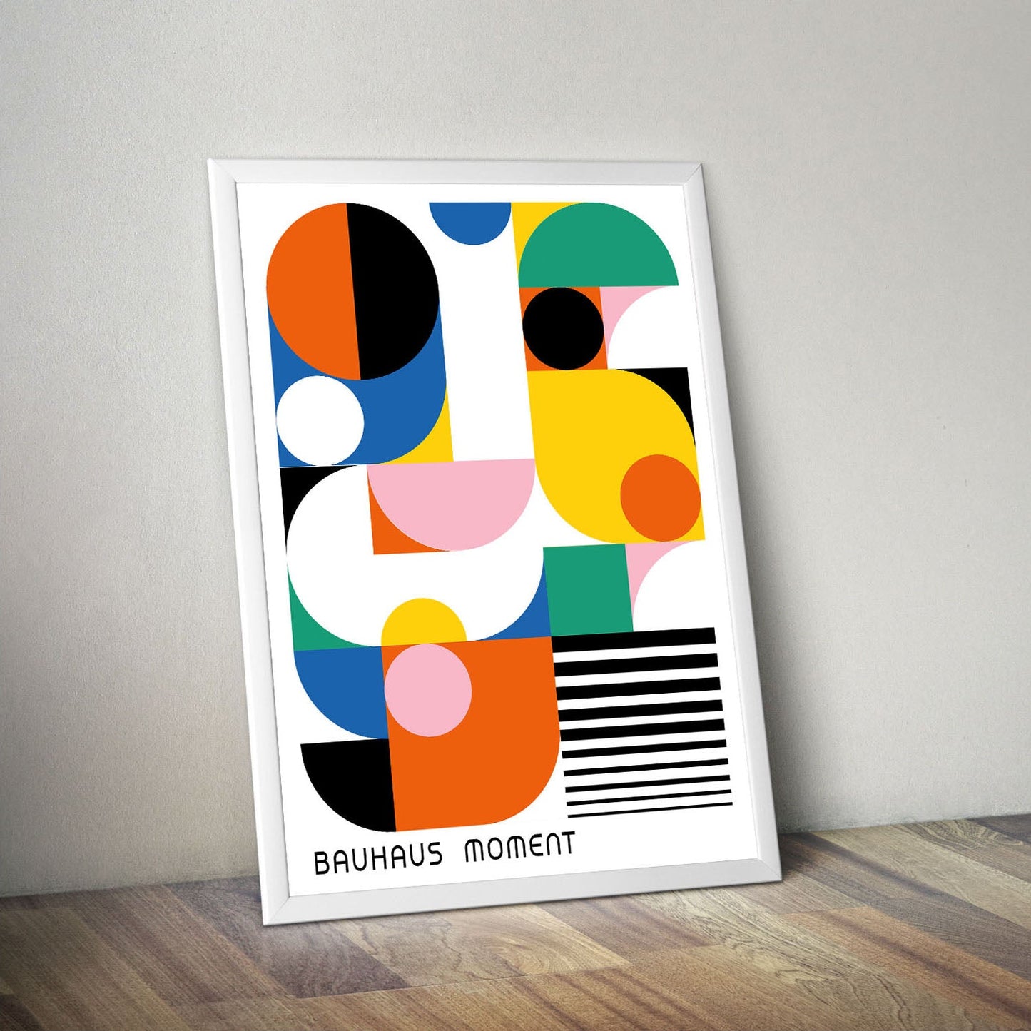 Wes Co Gallery Poster Bauhaus Abstract Geometric 16 x 20" Home Goods - Artist Edge to edge Art Print