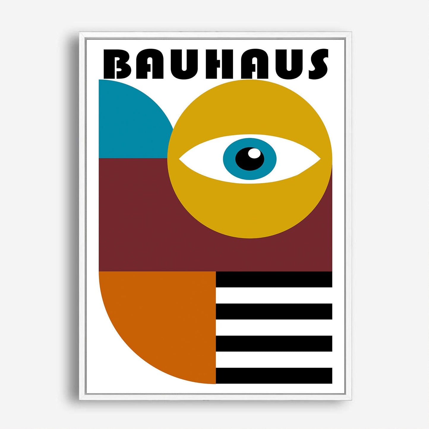 Wes Co Gallery Poster Modernist Bauhaus Eye Design 5 x 7" Home Goods - Artist Edge to edge Art Print