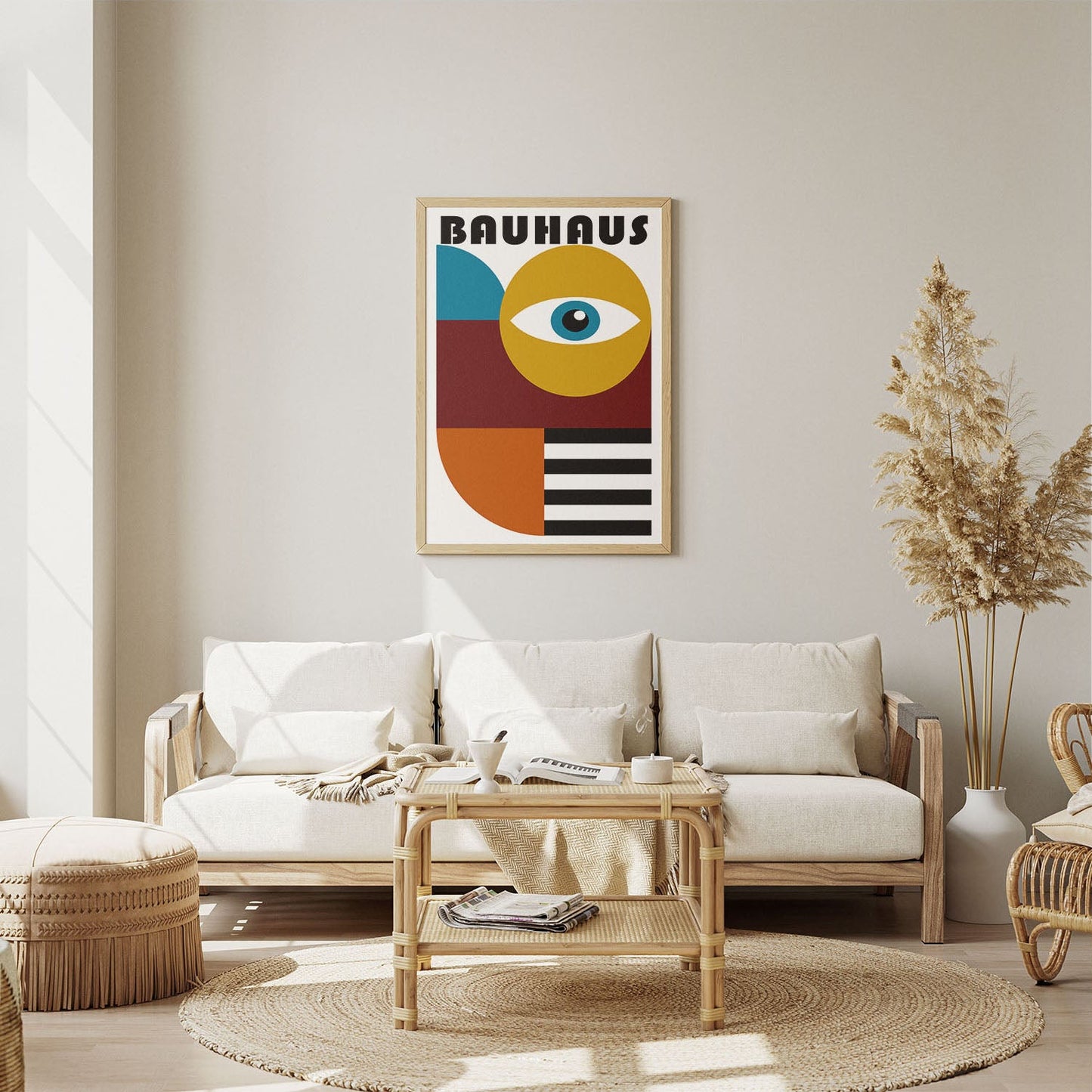 Wes Co Gallery Poster Modernist Bauhaus Eye Design 8 x 10" Home Goods - Artist Edge to edge Art Print