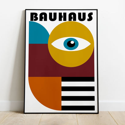 Wes Co Gallery Poster Modernist Bauhaus Eye Design 8 x 10" Home Goods - Artist Edge to edge Art Print