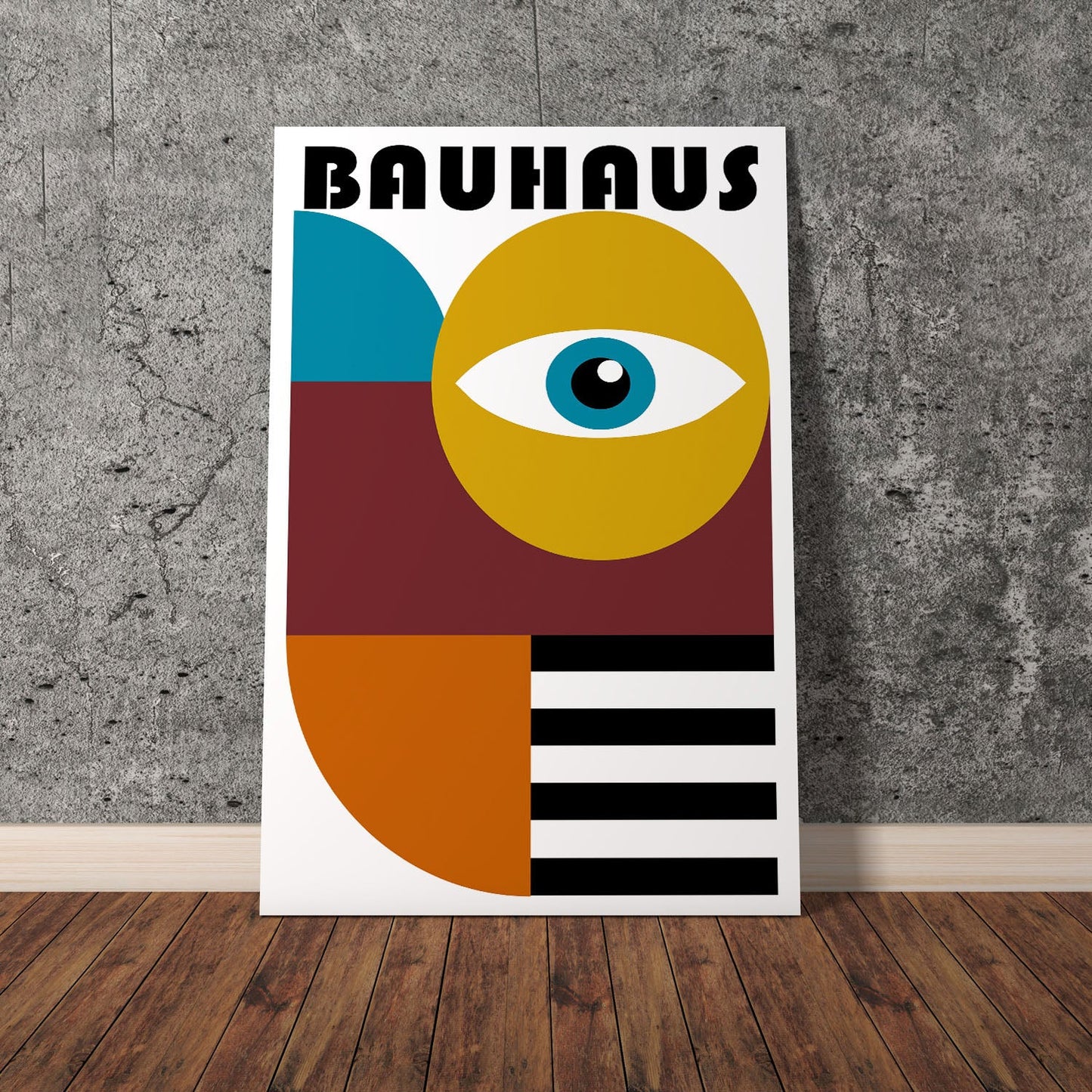 Wes Co Gallery Poster Modernist Bauhaus Eye Design 11 x 17" Home Goods - Artist Edge to edge Art Print